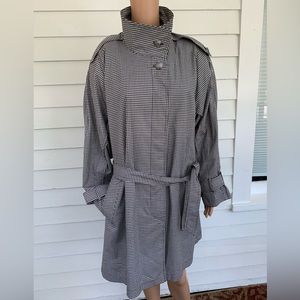 80s Black White Gingham Jacket 10 M Vogue